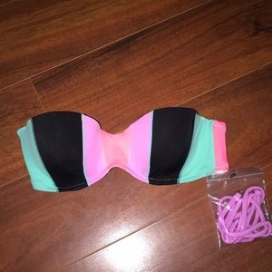 NWT Victoria Secret bandeau bikini swim top